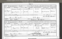 Alexander Broadfoot and Agnes Simpson wedding 1868