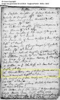 Alexander Dunse, christening entry, Tongland parish OPR, 1833