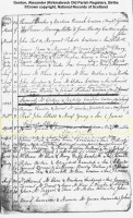 Alexander Gordon Christening Kirkmabreck OPR 1823