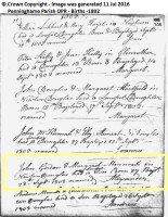 Alexander Gordon, birth and christening entry, Penninghame parish, 1802