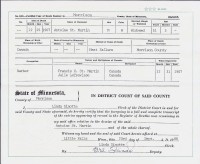 Antoine St. Martin, death certificate, 1907