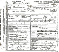 Anton Welter, death certificate, 1916