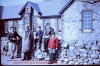 Sandy McLellan with daughter (L) and grand children (R) visiting his Primary School in 1968