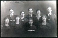 Childen of Balthazar Hoffman and Theresa Durrenberger (Back row, left - Albert John Hoffman)