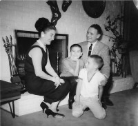Polly and Bill Durrenberger with children Bill and Bob - ca 1960