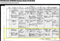 Catherine Templeton, death registration, Kirkmabreck Parish, 1890