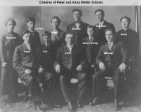 Children of Peter and Anna Welter Schons-text