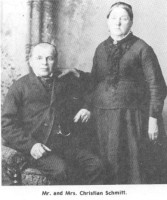 Christian L. Schmitt (1870-1904) and wife Angeline Hansen (1817-1893)