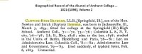 Clifford Rush Bateman, Amherst College biographical record, 1883