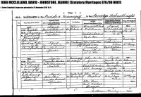David McLellan and Jeannie Johnstone marriage 1886