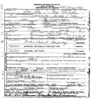 Davidean Roller Nelson, death certificate, 1976