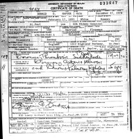 Donald D. Napier, death certificate, 1970
