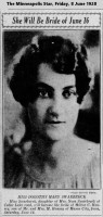 Dorothy Mary Swarbreck Marriage Announcement - June 1928