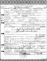 Earl McKean Gordon, death certificate, 1973