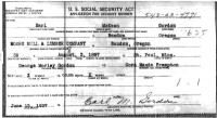 Earl McKean Gordon, Social Security Application, 1937