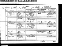Elizabeth Jane Dalziell, birth registration, Girthon parish, 1873