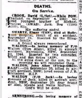 Elmer M. Swartz obituary, 1944