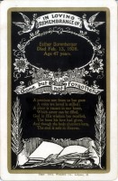 Esther C. Groskopf (1878-1926) Funeral Card