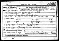 Euphemia McClellan Birth Certificate 1891
