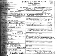 George S. Monson, death certificate, 1933