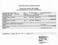 Gertrude Welter Birth Certificate