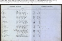 Grace Frater baptism 1848 (Free Church)
