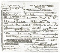 Harold Lawrence Tisdell, birth certificate, 1923