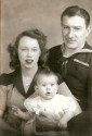 Harry A. and Lorraine Durrenberger with daughter Judith Ann - ca 1943