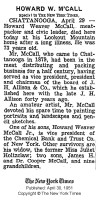 Howard Weaver McCall obituary, 1951