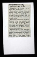 Jacqueline B. McNey obituary 1918-1997
