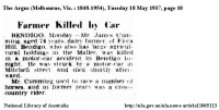 James Cumming death, 1937