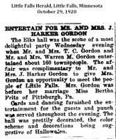 James Harker Gordon wedding, 1920