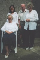 (front) Janet E. (Jenny) Fraser (rear) Margaret Hamilton, Frank Fraser and Margaret Scott - 1998