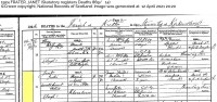 Janet Frater death 1924