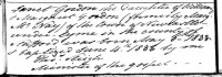 Janet Gordon, christening entry, Newcastle-under-Lyme, England, June 4, 1833