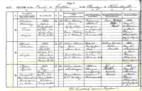 Jessie Gordon Ewart, death registration, Gatehouse of Fleet, Scotland, 1863
