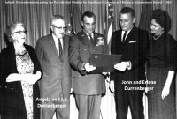 John A. Durrenberger receiving a Presidential Citation - 1965