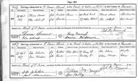 John Johnston and Jane Thompson marriage - 1867