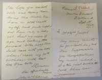 John McLellan b 1862, Palnure Letter dated 1940