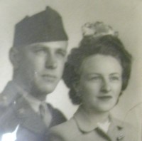 John W Melchert and Helen Lindquist wedding 1944
