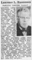 Obituary of Lawrence Lester Rasmussen, 1971