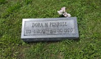 Dora Margaret Wakeman (1890-1970), wife of Otho Penrose, Brookston Cemetery, Indiana