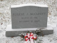 Eugene Joseph McCarthy (1916-2005). Buried in St Paul's Episcopal Churchyard, Woodville, Virginia