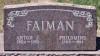 Grave of Anton and Philomene Faiman. Buried at St Wenceslaus Cemetery, Dickinson, ND