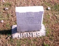 Hattie A. Jones (1889-1898), Jamestown IOOF Cemetery, Jamestown, Indiana