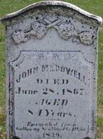 John McDowell (1783-1867). Scotch Cemetery, Knox County, Illinois