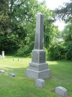 Grave of Lyman B. Warren and his wife Rebecca at Garland Cemetery, near Clarkson, NY
