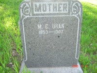 Madeline C. Warren (1853-1907), wife of George Uran. St Columbia Mission, Becker Co, Minnesota