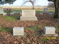 Lewellyn A. Emery and wife Margaret E. Gordon Ewart, Buried in the Prairie Repose Cemetery, Amboy, Illinois