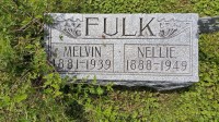 Melvin A. Fulk (1881-1938) and wife Nellie Wakeman (1888-1949), Brookston Cemetery, Indiana
